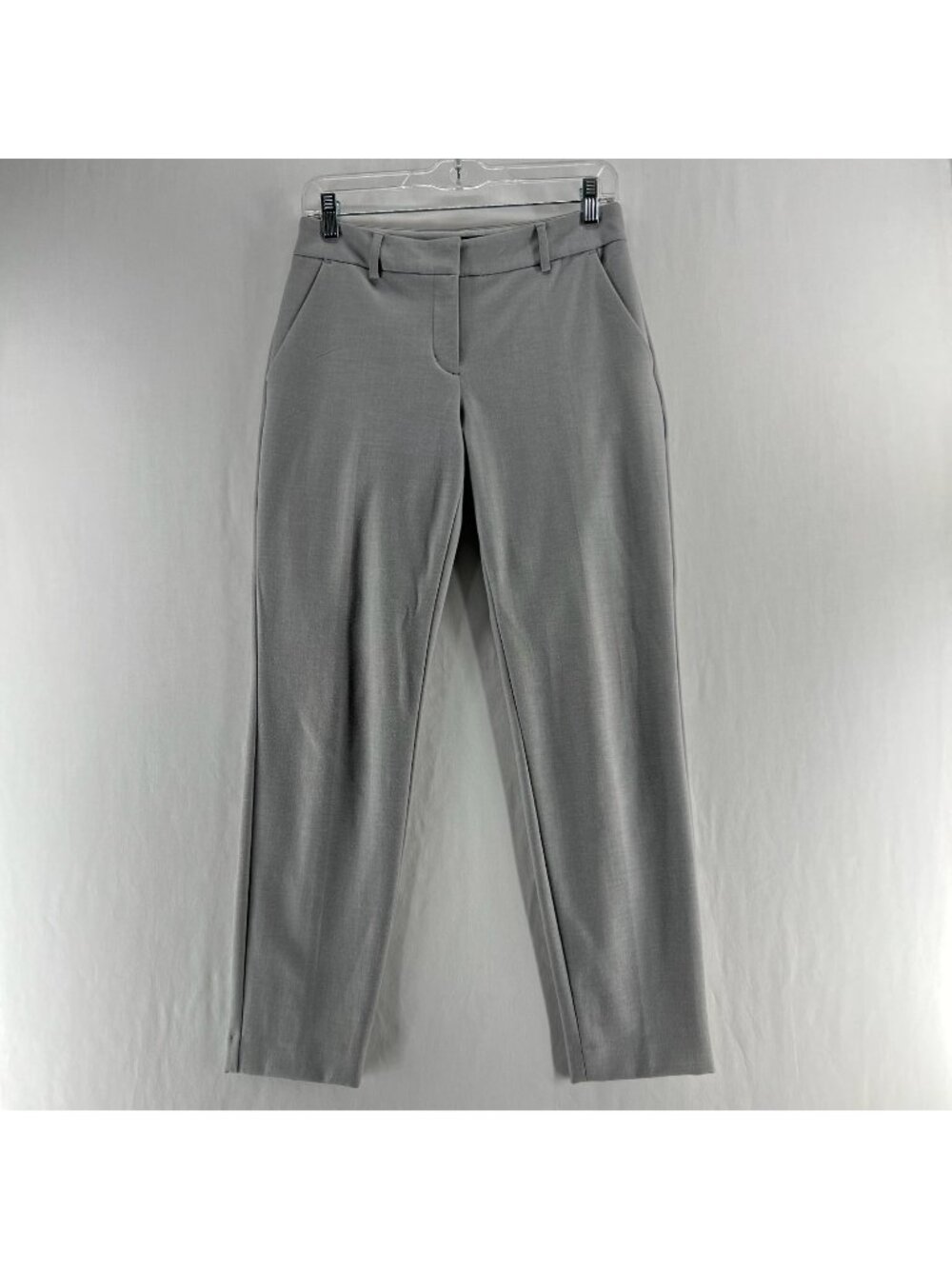 Express Columnist Ankle Dress Pants Women 4R Work Stretch Trousers Mid Rise Gray